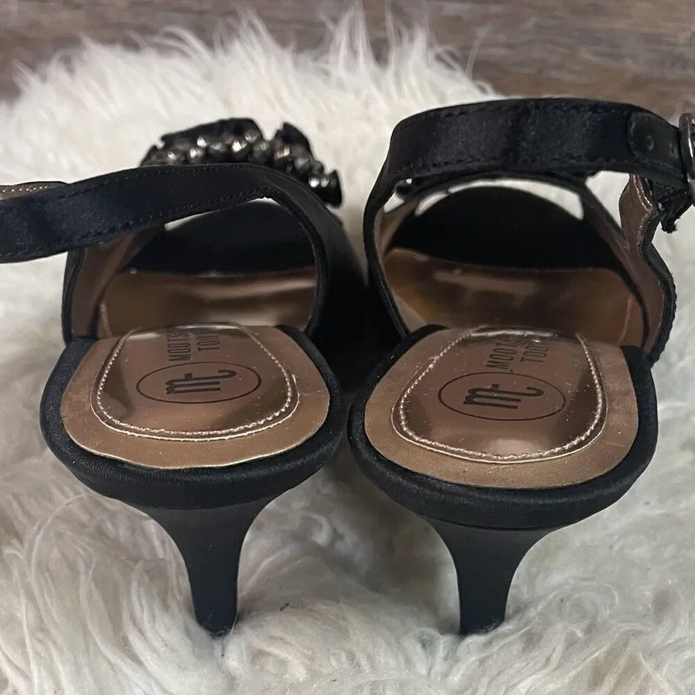 MOOTSIES TOOTSIES Women’s Mogiver Black Dressy Heels Sz 6/12M Prom Wedding Guest